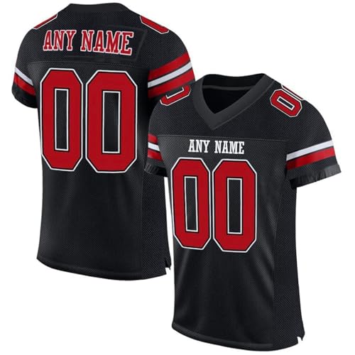 Personalisiert American-Football-Trikot Custom Football Jersey Personalized Stitched/Printed Team Name & Number Sports Uniform Men Women Youth Herren Sporthemden Schnelltrocknend Atmungsaktiv T-Shirt