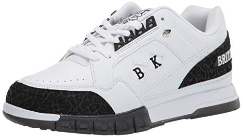 British Knights Herren Metros Sneaker, Weiß/Schwarz/Black Ice, 47 EU