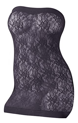 Orion Kleid - erotisches Spitzenkleid für Frauen, sexy Minikleid, floraler Netz-Look, verführerische Reizwäsche, größenverstellbar, schwarz