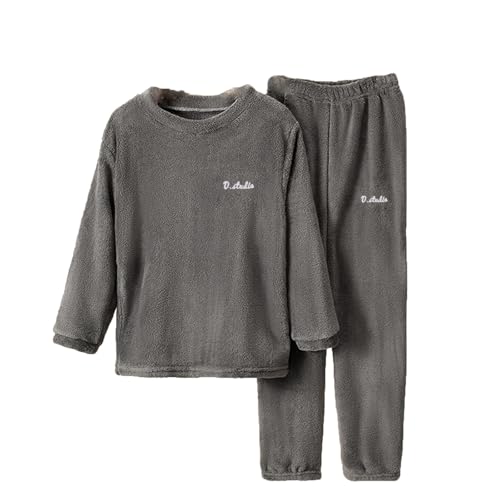 Flauschige Schlafanzug Kinder Jungen Mädchen Schlafanzüge Warme Fleece Pyjama Set Kleinkind Winter Langarm Hausanzug Nachtwäsche Pjs Mit Lange Oberteile Und Hosen Lose