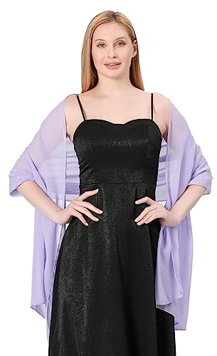 FAIRYGATE Schal Bunt Damen Seide Satin Stola Festlich Shawl für Brautkleider Abendkleider Sommer Elegante Party Weicher Schal A0417