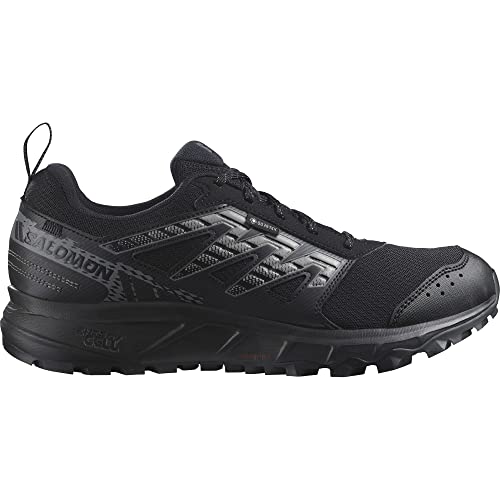 Salomon Wander Gore-Tex Wasserdichte Herren Trailrunning- und Wanderschuhe, Outdoor-bereit, Komfort durch Dämpfung, Sicherer Fußhalt, Black, 44