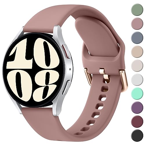 Vancle Armband für Samsung Galaxy Watch 4/5/6 40mm 44mm /Galaxy Watch 5 Pro 45mm/Galaxy Watch 4 Classic 42mm 46mm/Galaxy Watch 6 Classic 43mm 47mm Damen Herren, 20mm Neues Silikon Ersatz Uhrenarmband