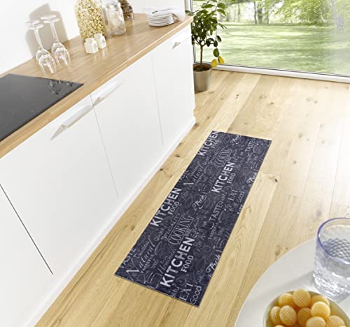 Hanse Home Cook & Clean Küchenläufer – Küchenteppich Kitchen Food Motiv Teppichläufer rutschfest Pflegeleicht Teppich Läufer für Küche, Flur, Eingangsbereich, Esszimmer – 50x150cm