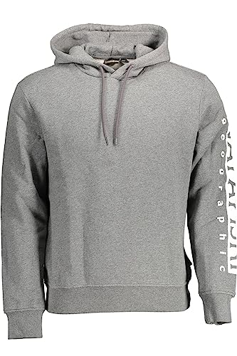 Napapijri Grauer Baumwollpullover, Grau, XX-Large