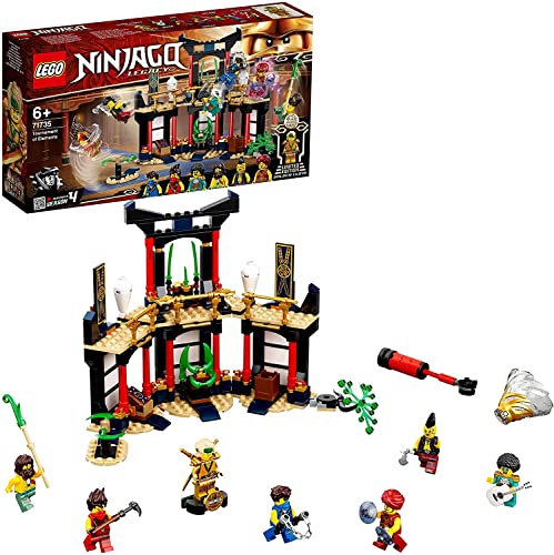 LEGO 71735 NINJAGO Turnier der Elemente Tempel Bauset mit Kampfarena und sammelbarer Figur des Goldenen Ninja Lloyd, 6-99 Jahre