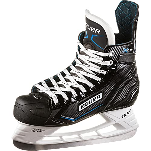 Bauer Herren S21 X-Lp Skate Feldhockey-Schuh, Schwarz/Weiss/Blau/Silber, 44.5 EU