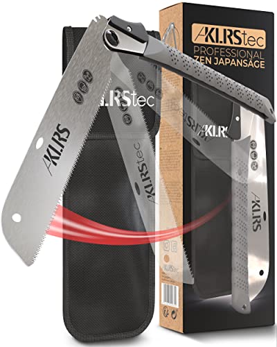 KLRStec Professional Zen Japansäge [Kataba] Holzsäge mit 240mm Klinge [inkl. Clip-Bag] Outdoor Klappsäge mit Safety Lock aus gehärtetem Karbonstahl [SK5]