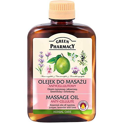 Green Pharmacy Massage Oil Anti-cellulite Cypress Juniper Lavender Lime Oils 200 ml