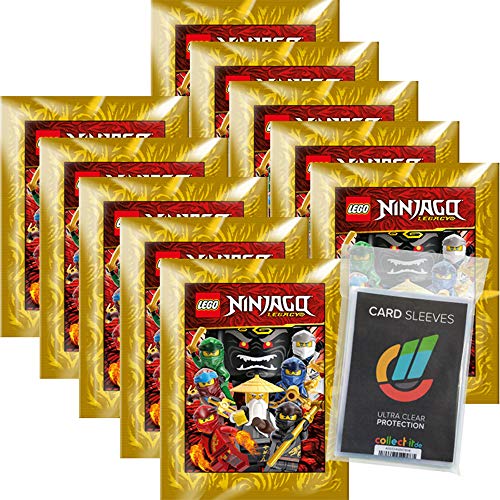 CAGO Lego Ninjago - Legacy - Sammelsticker - 10 Tüten + Collect-it Sleeves